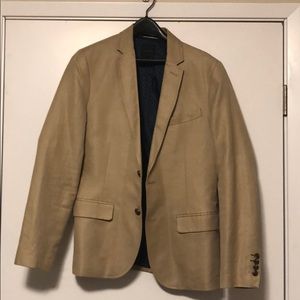 RW&Co Essential Beige/Tan Wool-Blend Suit Blazer